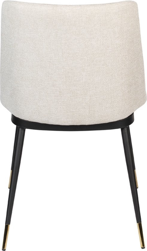 Esszimmerstuhl Beige Stoff - 63x49.6x80cm - Lionel - Giga Meubel