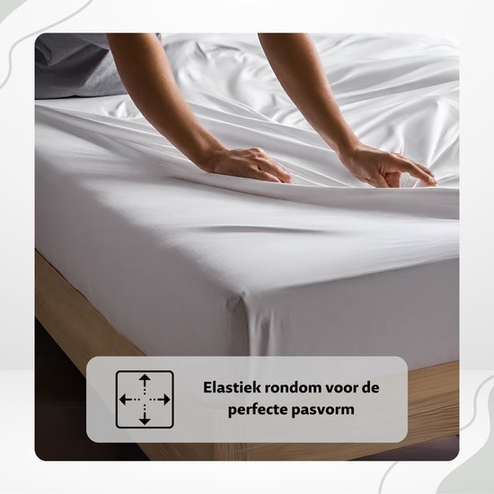 Ten Cate Spannbettlaken - Spannbettlaken 90x220 - Baumwollsatin - Spannbettlaken - Geeignet für Boxspring und Matratze - Eckhöhe 35cm - Elastisch Rund - Bügelfrei - Taupe