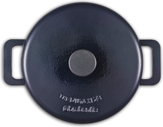 Brabantia The Dutch Oven XL Schmortopf 28cm - Hochwertiges Gusseisen - 100% PFAS frei - Doppelte Antihaftbeschichtung - RETRO - Induktion geeignet - Nachtblau