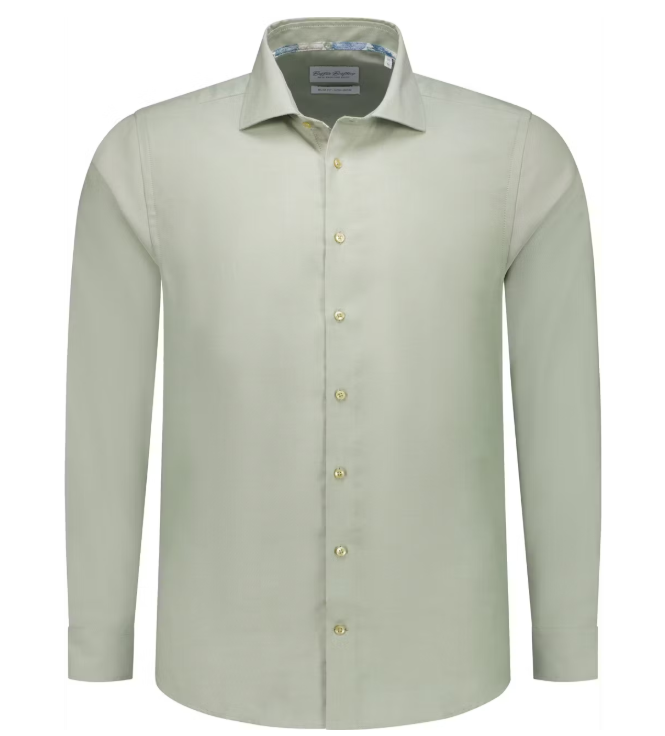 Boston Brothers Wide Spread Shirt Herren - Farbe Khaki Oxford - Größe M