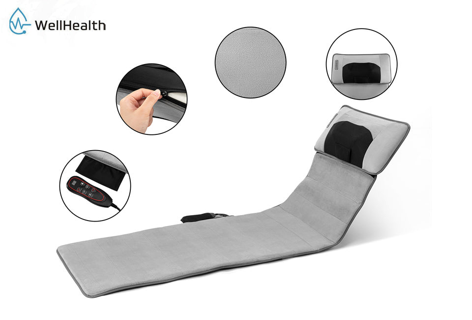 Wellhealth - Massagematratze mit 9 Positionen - Grau - 167.5x51cm