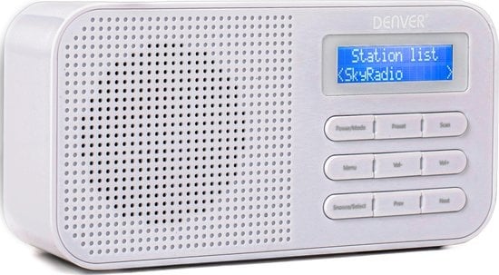 Denver DAB-Radio - Küchenradio - FM-Radio - Tragbares Radio - Batterien & Netzanschluss - DAB42 - Weiß