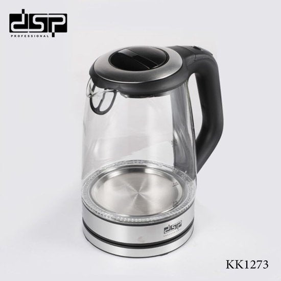 DSP KK1273 Wasserkocher 2,0 l 2200 W | Schnellkocher mit blauer LED-Beleuchtung, Kalkfilter und automatischer Abschaltung