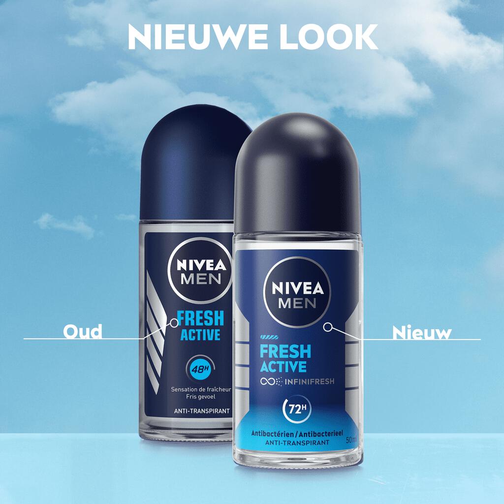 NIVEA MEN Fresh Active Deodorant Roller - 50 ml