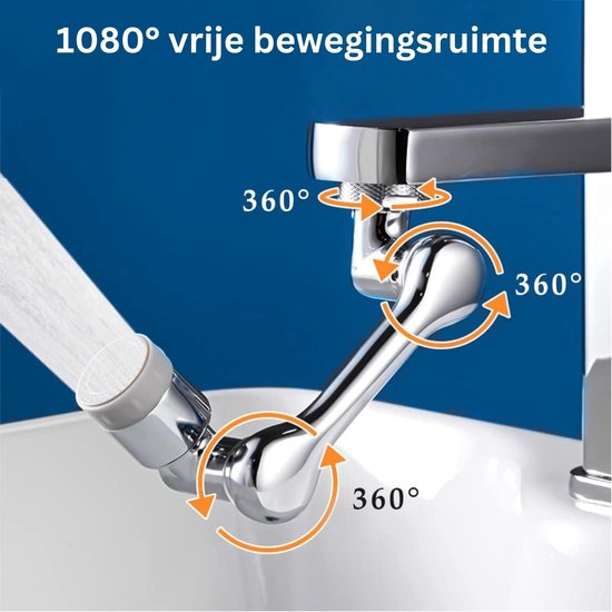 Urban State Wasserhahnverlängerung - Wasserhahnaufsatz - Wasserhahnverlängerung - 1080° drehbar - universal