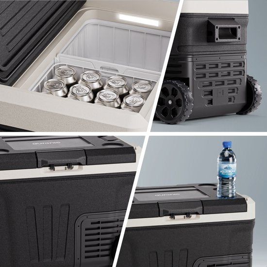 Auronic Electric Cool Box - Kompressor - 35L - 12V und 240 Volt - Camping-Kühlschrank - Frigobox Auto - Schwarz