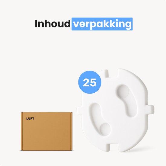 Luft Steckdosenschutz PRO - 30 Stück - Extra sicher - Baby- und Kinderschutz - Für die Niederlande und Belgien - Abdeckplatte - Schutzvorrichtungen - Weiß