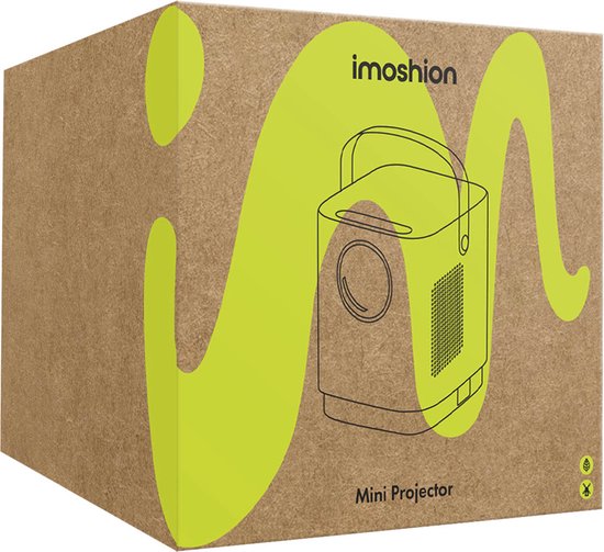 iMoshion Tragbarer Beamer - Full HD Mini-Beamer / Projektor - Streaming über WiFi - Weiß