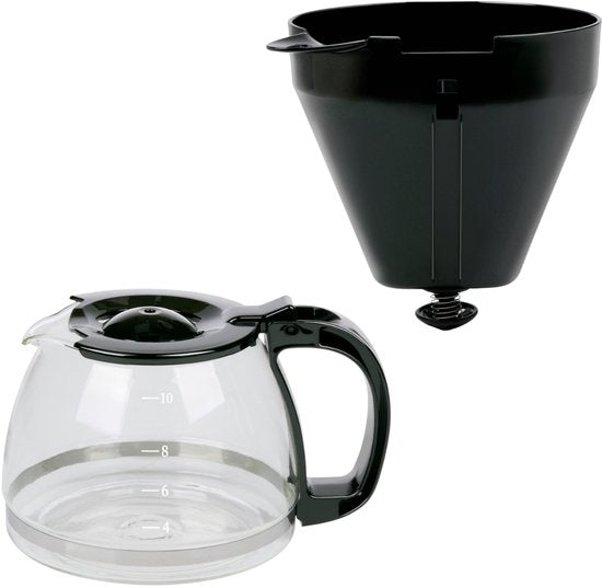 alpina Kaffeemaschine für Filterkaffee, 750 W – Kaffeemaschine mit wiederverwendbarem Kaffeefilter – Kaffeemaschine mit 1,25-Liter-Glaskanne – 10 Tassen Kaffee pro Brühvorgang – Tropfstopp-Kaffeemaschine