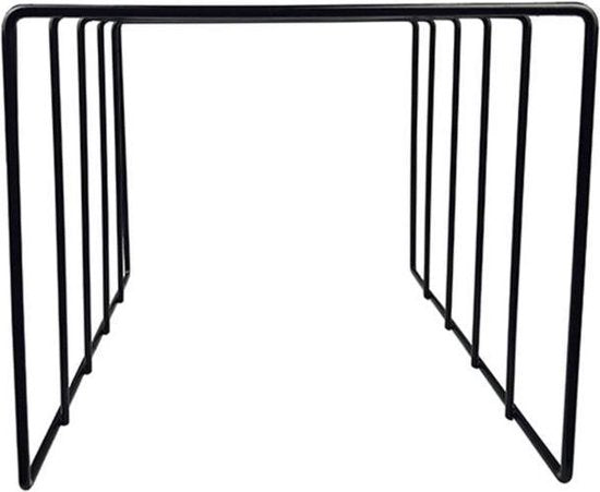 LP-Vinyl-Design-Aufbewahrungsständer Plattenständer für 50 bis 60 12-Zoll-Vinyl-LPs schwarz