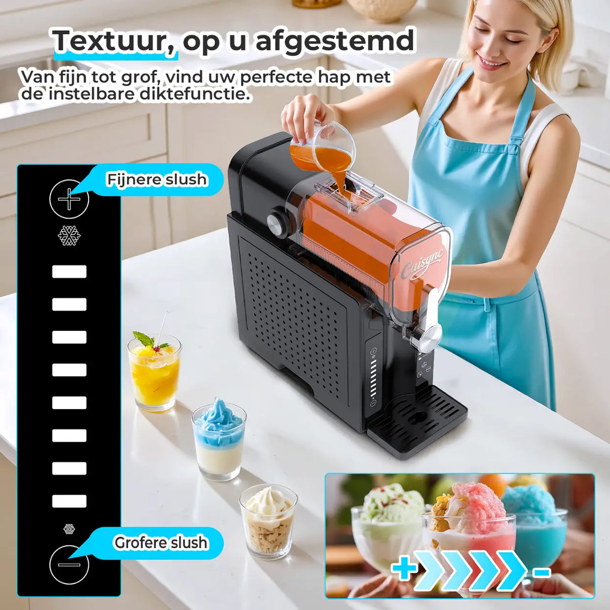 Cuisync 2408B Slush- und Frozen-Drink-Maschine – 6 Programme