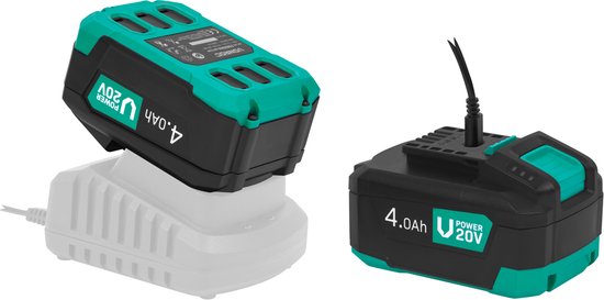VONROC Battery 20V - 4.0Ah - bi-direktionaler USB-C Anschluss - Akku und Powerbank in einem - kompatibel mit Power Delivery (PD) - geschützt durch Electronic Cell Protection