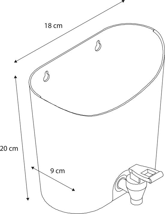 AXI Wassertank mit Wasserhahn, grün – Wasserspender für Spielküche oder Matschküche – 0,7 Liter – Ab 3 Jahren