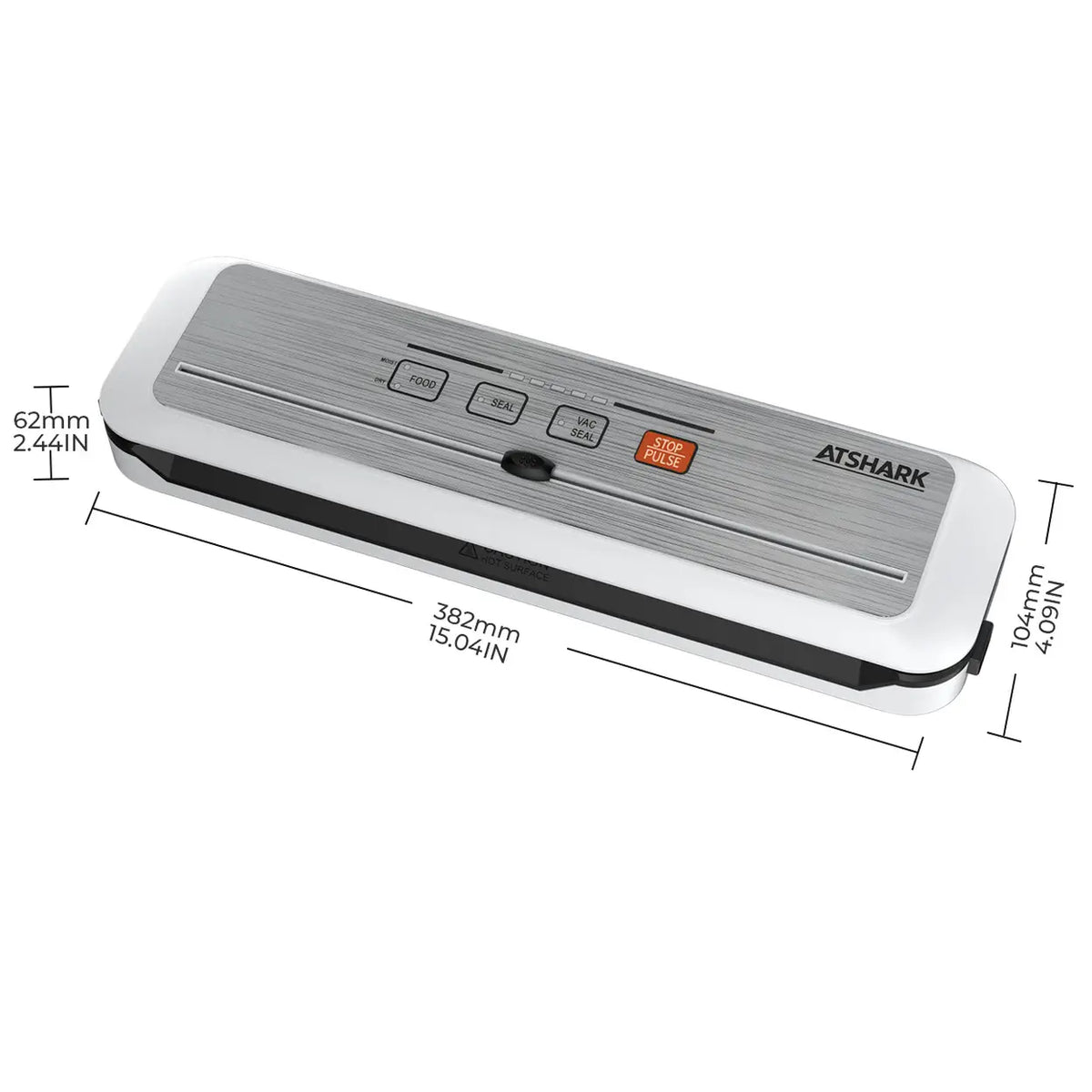 ATSHARK 5-in-1-Vakuumierer – Hochdruck-Touchscreen-Design, schnell und praktisch, inklusive 50 Vakuumbeutel, ideal für die Lebensmittelkonservierung zu Hause, weiß, VS6621