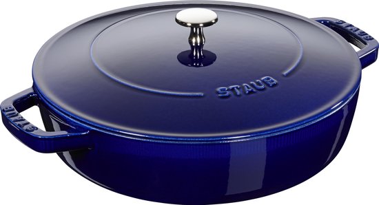 Staub-Pfanne mit „Chistera“-Struktur – 28 cm – dunkelblau