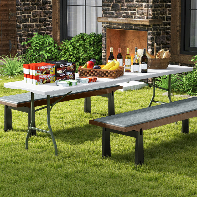 Coast Klapptisch 244 x 76 cm Weiß - Tragbar und stabil bis zu 160 kg