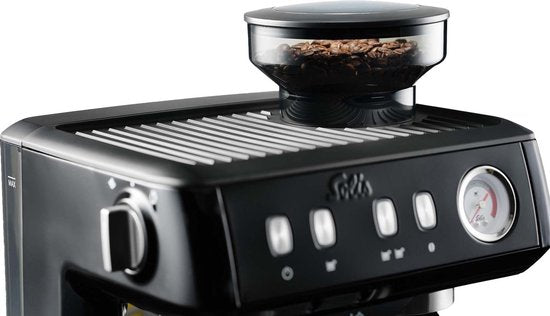 Solis Grind & Infuse Compact 1018 Kolbenmaschine - Espressomaschine - Geeignet für Pads - Edelstahl Schwarz