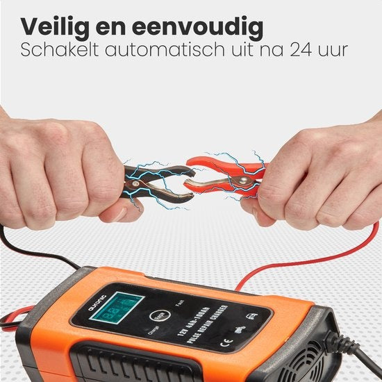 Auronic Batterieladegerät - Erhaltungsladegerät - für Autos und Motorräder - 12V - bis zu 100Ah - Orange