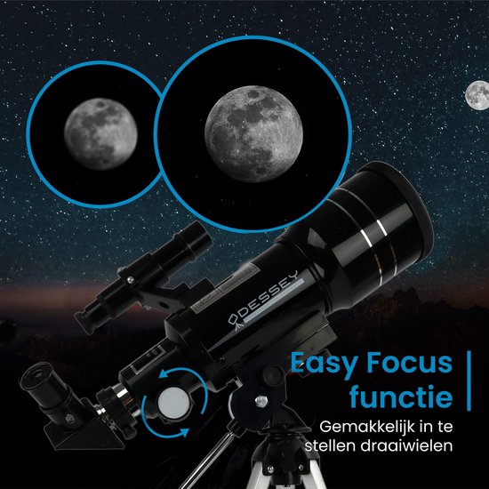 ODESSEY Milky Way Teleskop - 150x Vergrößerung - 70 mm Refraktor - Tischstativ - Für Kinder und Erwachsene