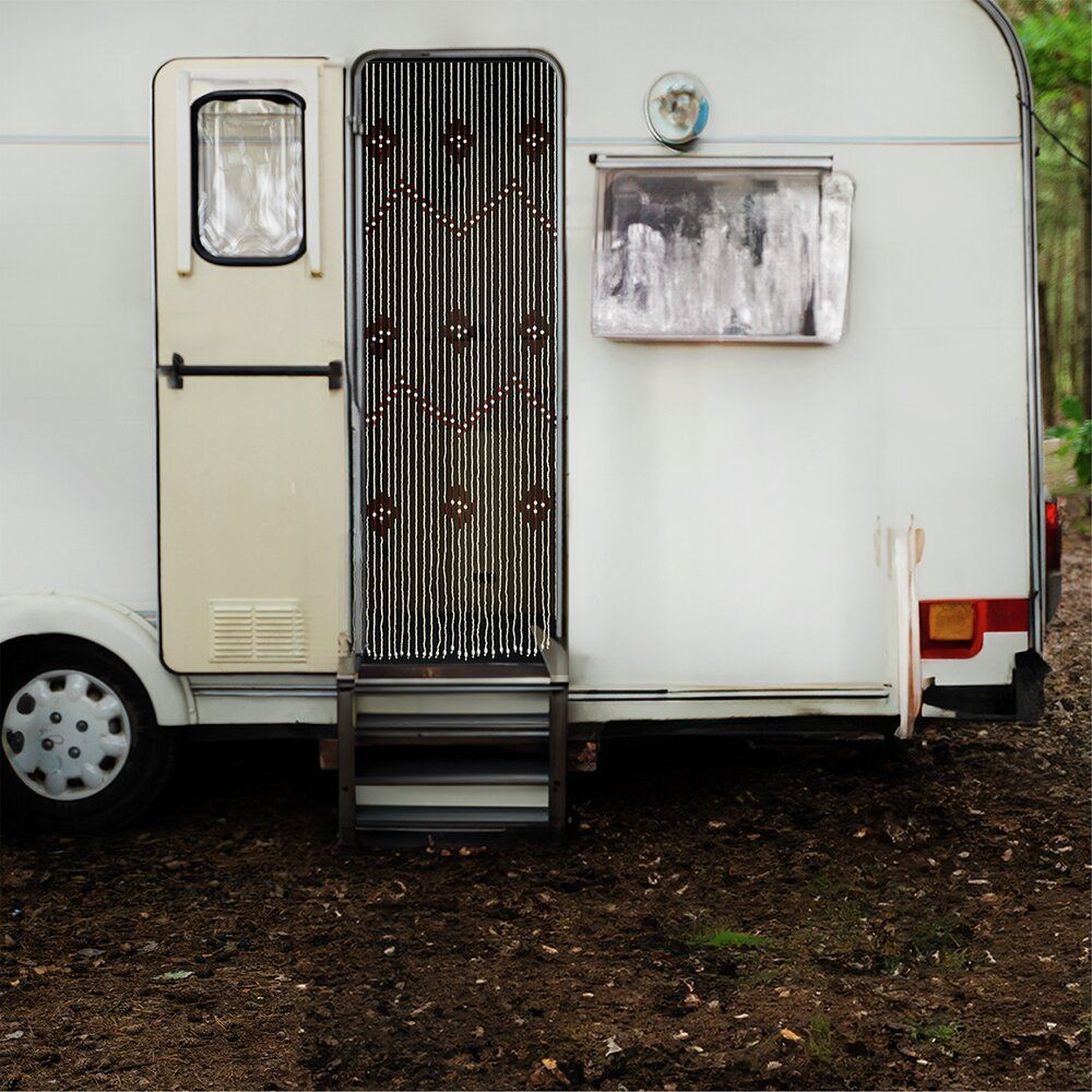 Maximex Bambus-Perlenvorhang, mehrfarbig – 90 x 200 cm – 31 Stränge
