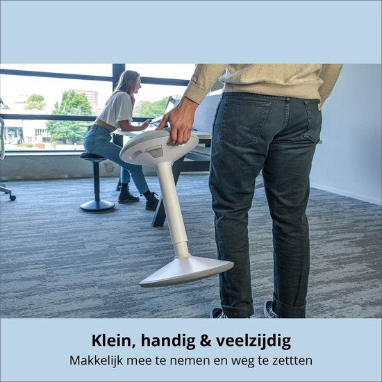 Bckz Wackelhocker - Höhe 55-80cm - Ergonomischer Bürostuhl - Sattelhocker - schwarz