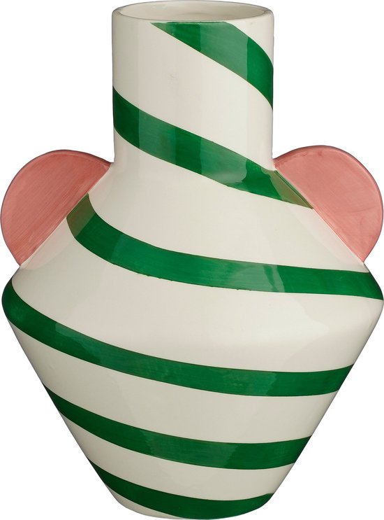 Mica Decorations Stratt Vase - H28 x Ø22 cm - Keramik - Grün