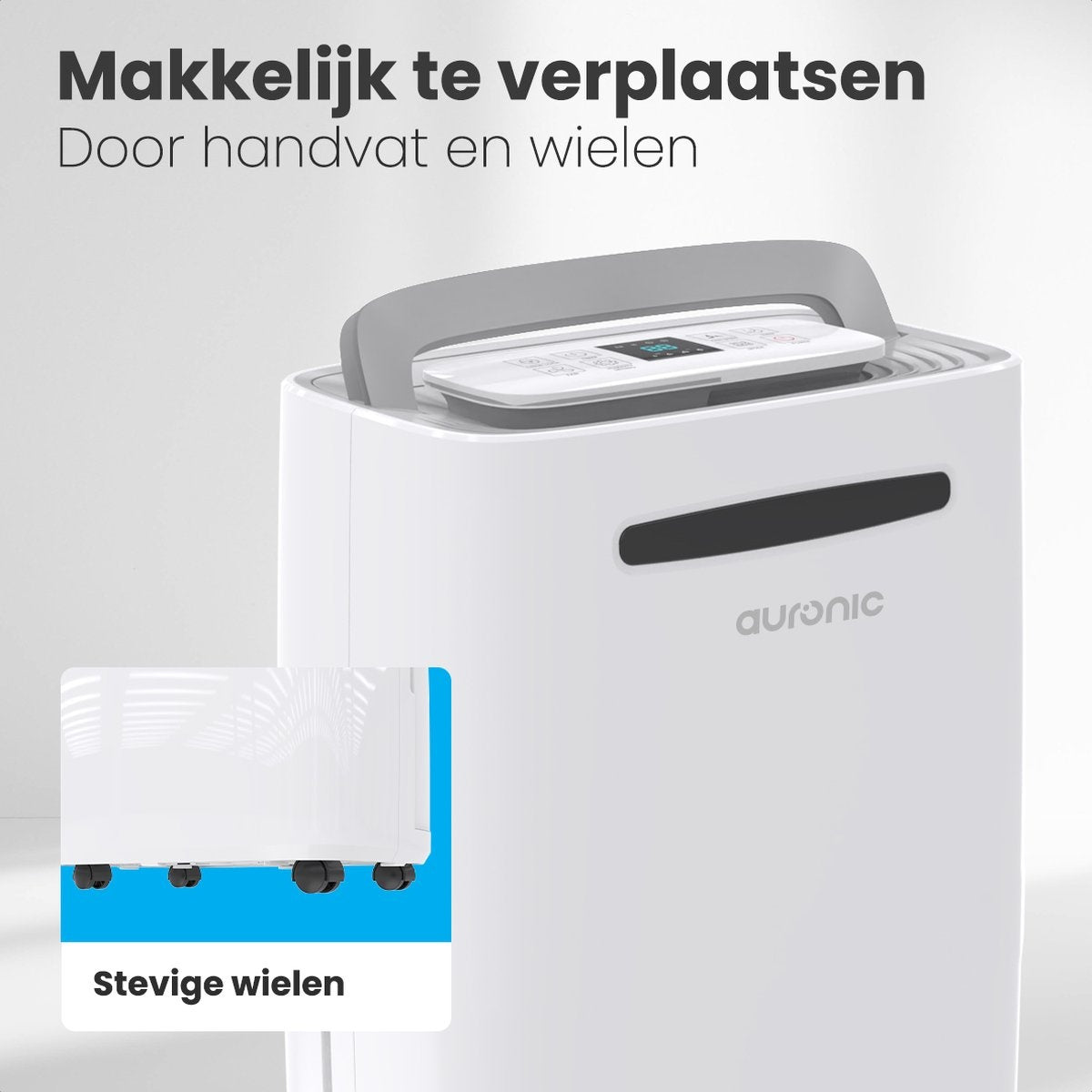 Auronic - Luftentfeuchter - 25L pro Tag - Schlafzimmer/ Badezimmer/ Wohnzimmer & Büro - Weiß