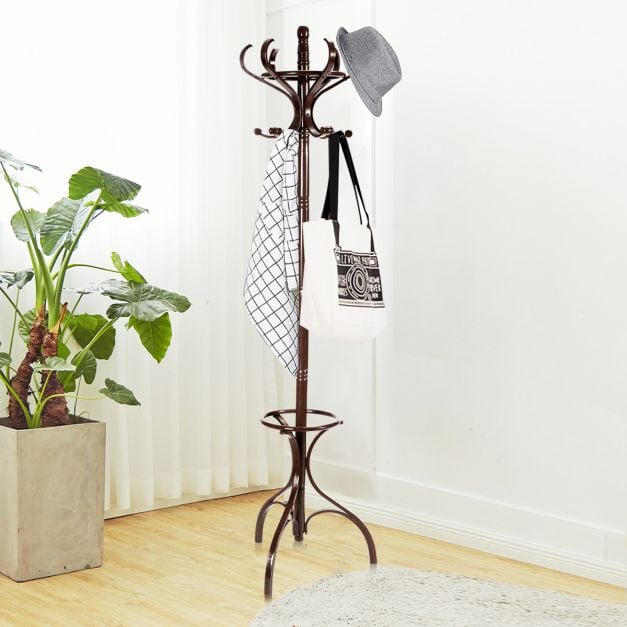 Garderobe Garderobenständer mit 12 Haken