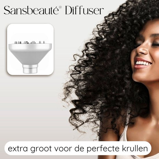 Sansbeauté® 8-in-1 Airstyler mit Diffusor - Föhnbürste - weiß