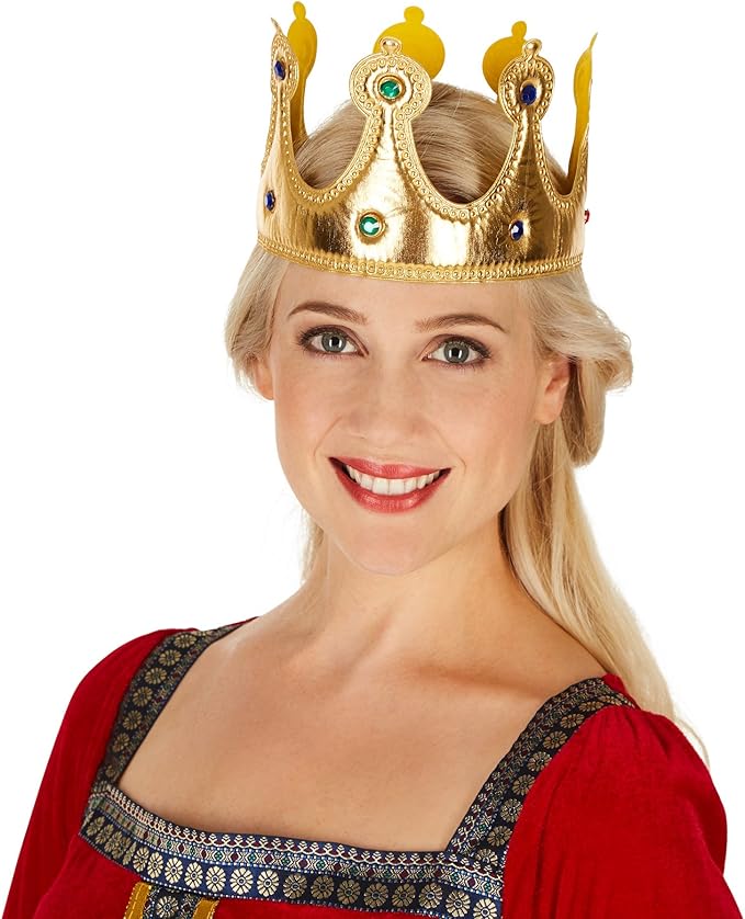 TecTake Queen Kostüm - Damen - XL - Roter Samt inklusive Krone