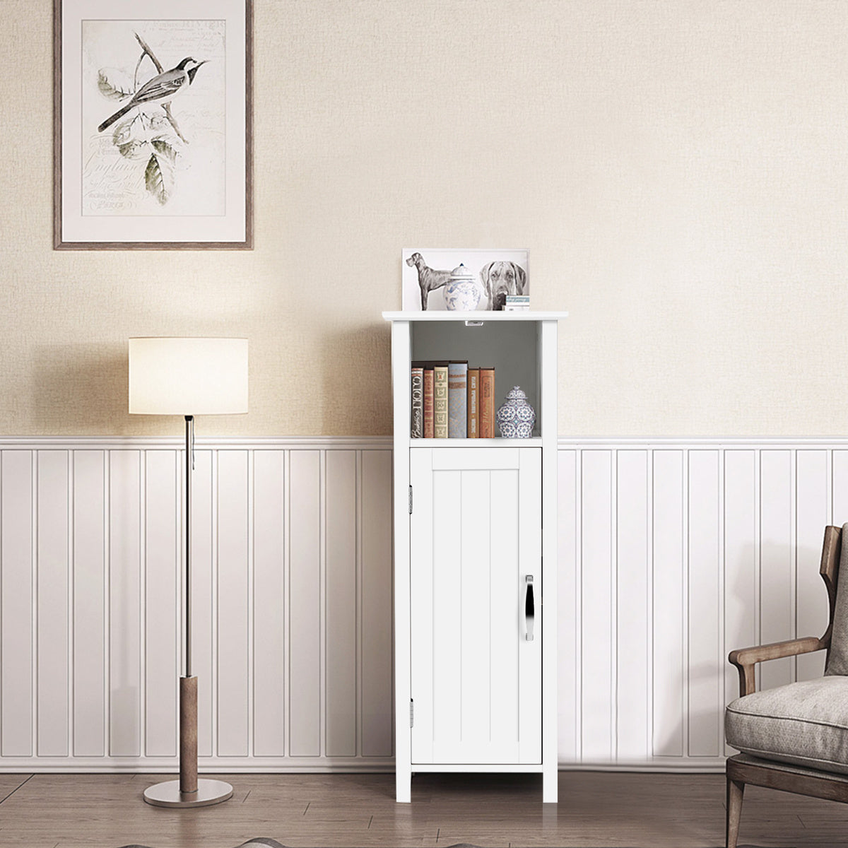 Coast Badezimmerschrank Multifunktionsschrank für Schlafzimmer Küche Küche Badezimmerschrank weiß aus Holz
