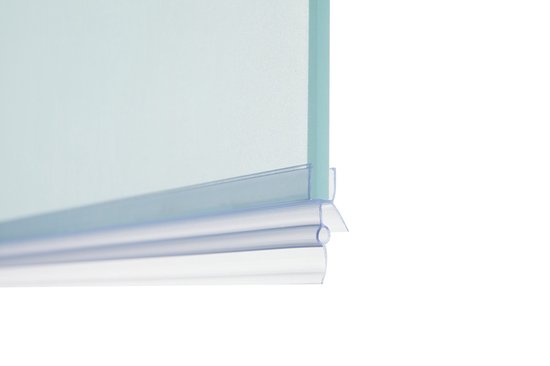 Lifa Bathing - Dichtungsstreifen - Duschstreifen - 60 cm - Transparent - mit Wassersperre - 6 mm - 2er Set - Einfaches Zuschneiden
