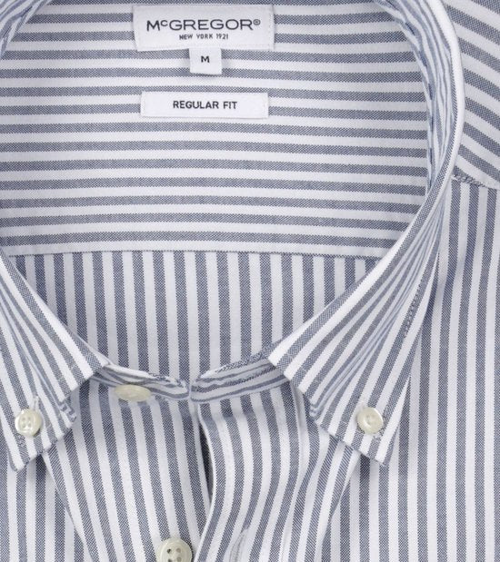 McGregor Hemd Oxford Streifen Blau - Größe XL - Männer - Hemden Casual