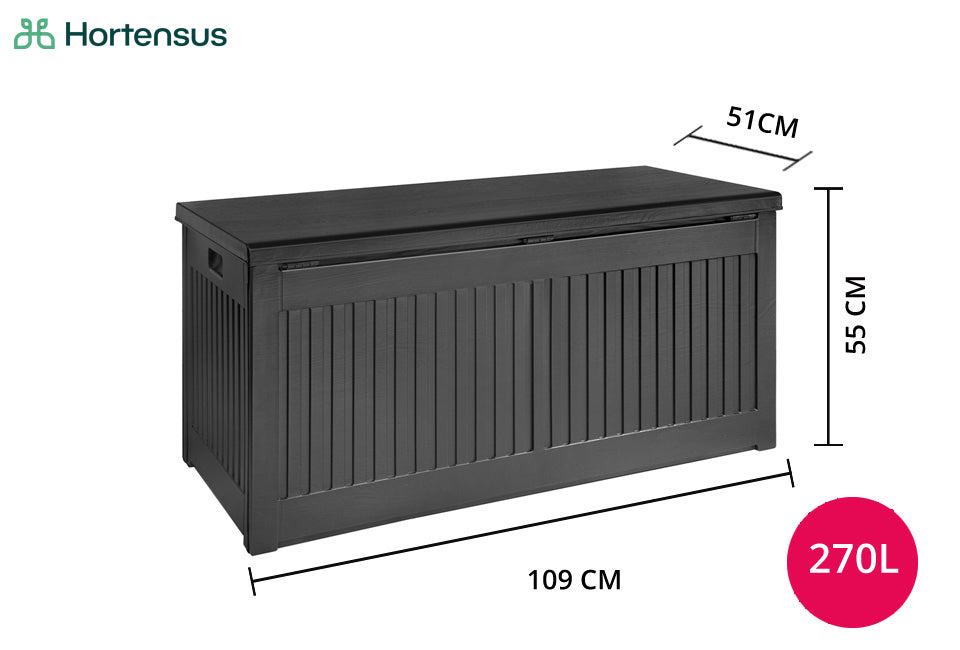 Hortensus 390-Liter-Aufbewahrungskoffer - Schwarz - 152x56x11cm - 200KG+