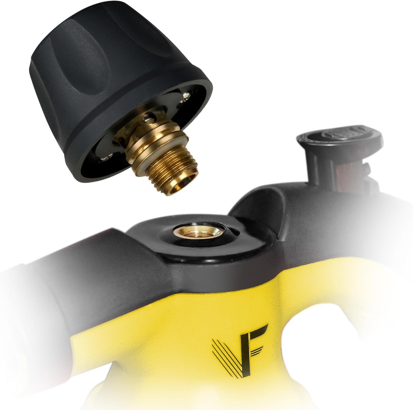 Neighbour's Friend Manueller Dampfreiniger - Mit Dampfregulierung - Inklusive Zubehör - 350ml Tank - Gelb