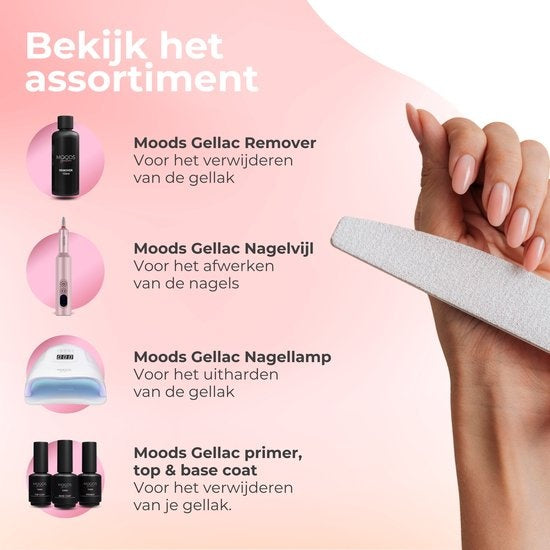 Moods Gellac 6-teiliges Set - Gel-Nagellack - 8ML - The Nude Edition - Gellac - Nägel - Gel Polish Starter Pack - Nude Farben
