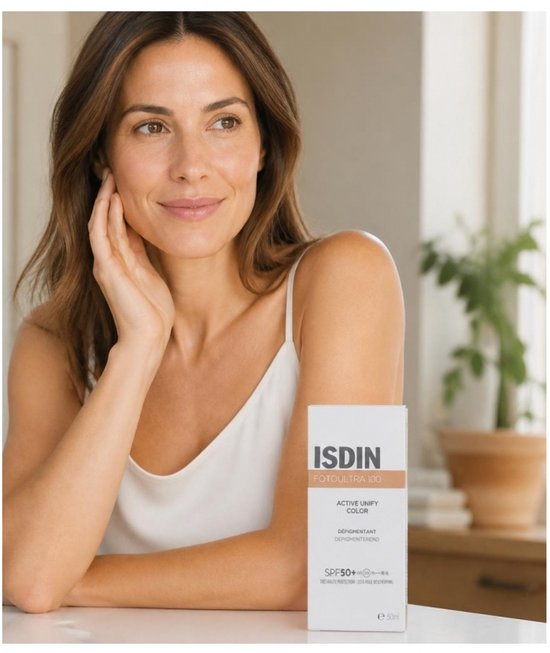 ISDIN – Fotoultra Active Unify Color SPF50+ – 50 ml – Hellt den Teint auf und gleicht ihn aus