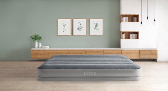 Intex Prestige Mid-Rise Luftmatratze – Queensize – Integrierte elektrische Pumpe – 203 x 152 x 30 cm – für 2 Personen