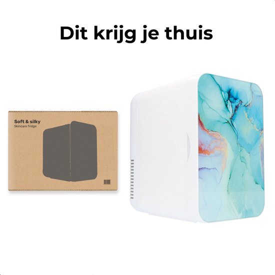 Soft&Silky Skincare Kühlschrank - Make-up-Kühlschrank - 6.5L - 2°C bis 40°C - Marmor - Organizer - Kühlschrank - Schönheit - Hautpflege