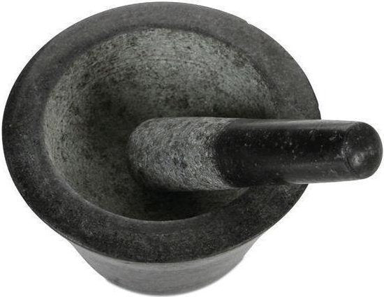 Boska Mörser Kräuter - Granit - Mit Stößel - Schwarz - Ø 17,5 cm