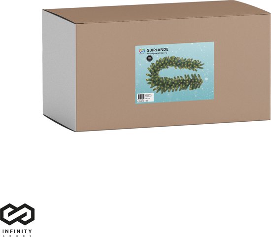 Infinity Goods - Girlande mit Lichtern - Timer - Weihnachtsdekoration - 270CM - 35 LED - Grün