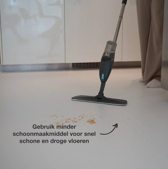 Achaté© - Floor Wiper - Reinigungswischsystem - Bodenwischer mit Sprühfunktion - Inkl. 5 losen Mikrofasertüchern