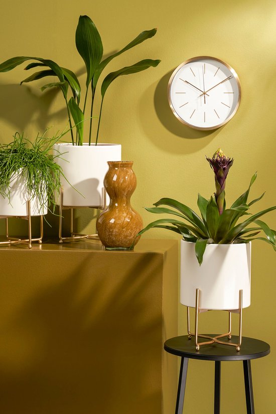 Mica Decorations Widder Blumentopf auf Ständer - 3er-Set - H32 x Ø24 cm - Weiß