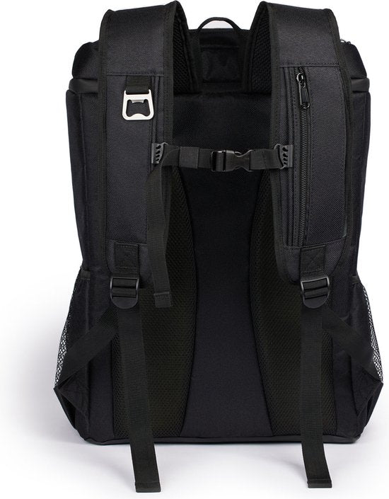 Sunflake Cool Backpack Large 30 Liter - Kühltaschen-Rucksack mit Flaschenöffner - XXL Cool Backpack für Männer & Frauen - Cooler Rucksack - Schwarz