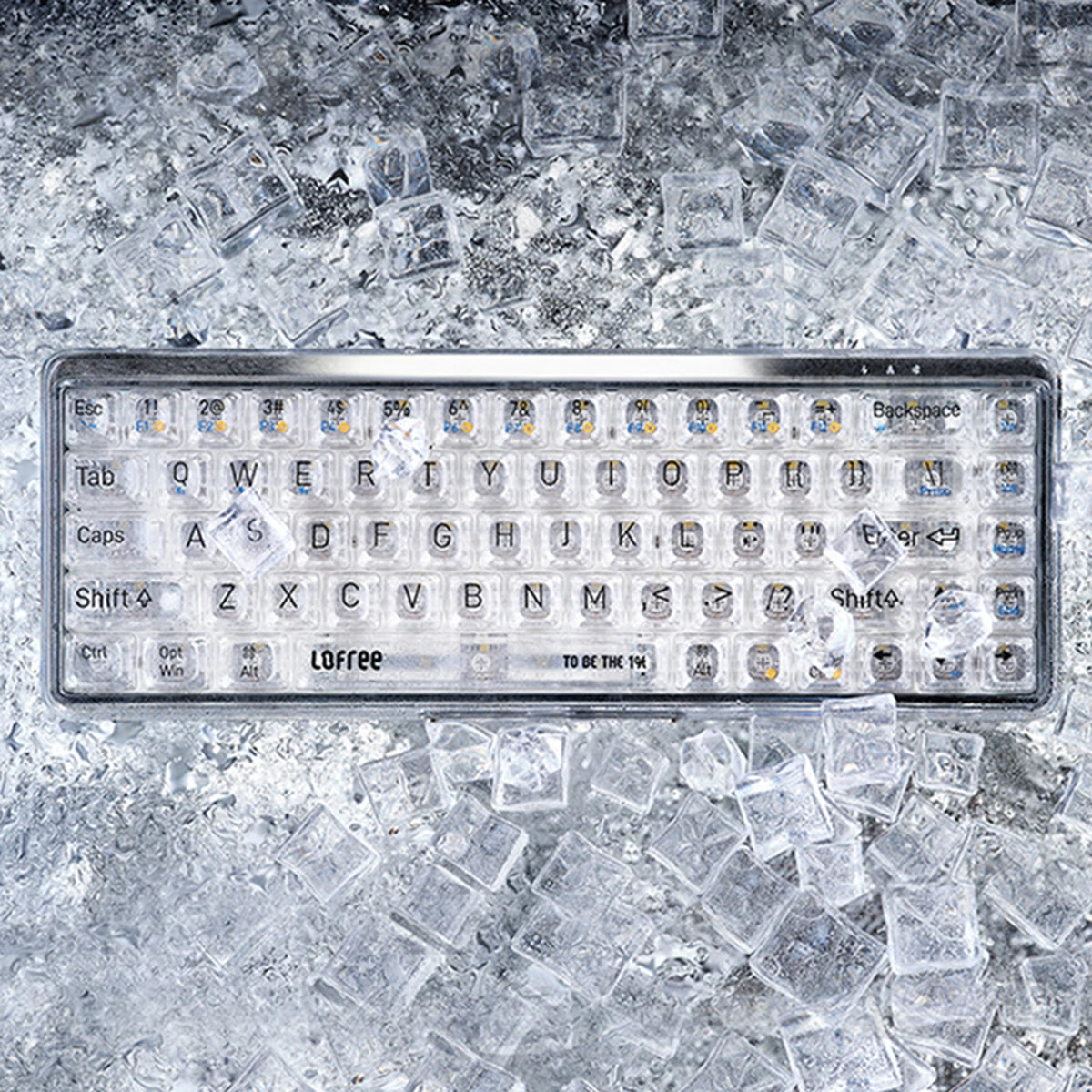 Lofree OE907 65 % mechanische Tastatur, transparent – QWERTY, Bluetooth 5.1 – 30,6 × 14,4 × 4,3 cm