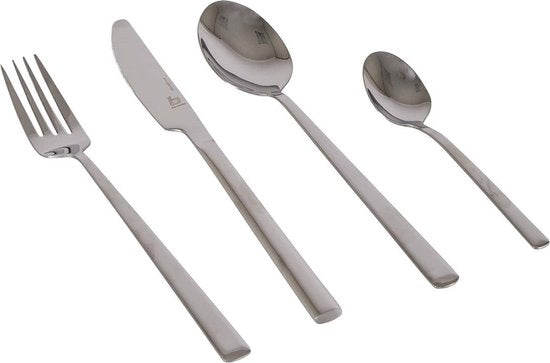 Bo-Camp - Besteckset - Edelstahl - 16-teilig - 4 Personen - Silber
