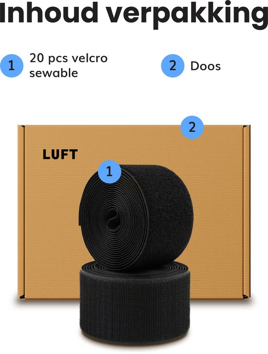 Luft Selbstklebendes Klettband - Band - nähbar - Klettverschluss - Klettband