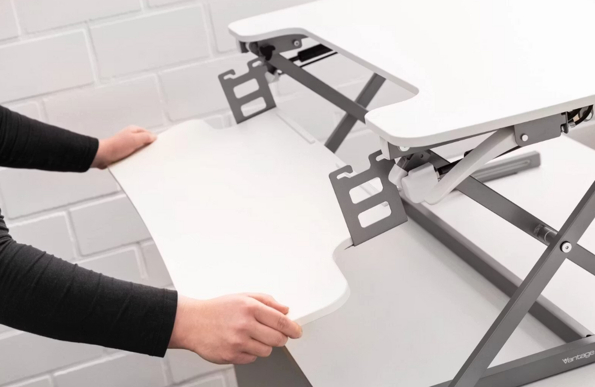 Vantage Flexdesk PC-Arbeitsplatz - Sitz-/Stehpult-Konverter - 89 x 59 cm - Verstellbar 14-50 cm