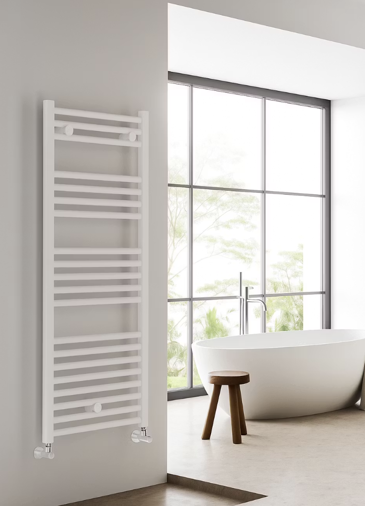 Sanivesk Lima Design Heizkörper - 160 x 60 cm - Weiß - Moderner Handtuchheizkörper für Badezimmer und große Räume