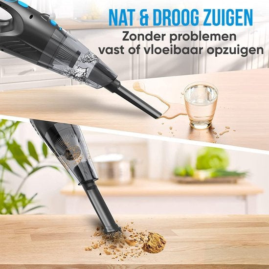 Strex - kabelloser Nass- und Trockensauger - Dustbuster - 3 Aufsätze - 14000PA - LED-Beleuchtung